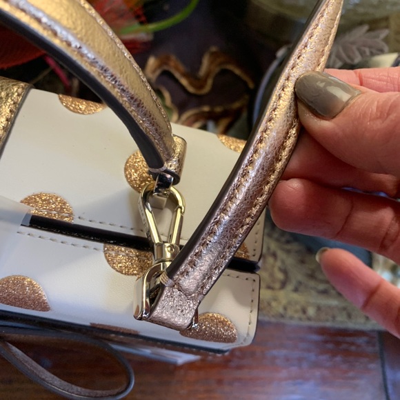 Authentic Kate spade dots glitter/leather gift box Crossbody/Satchel - Picture 12 of 13